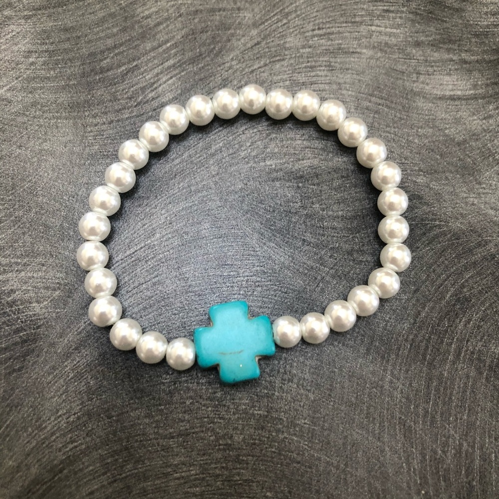 🛍3/$10! Pearl turquoise bracelet